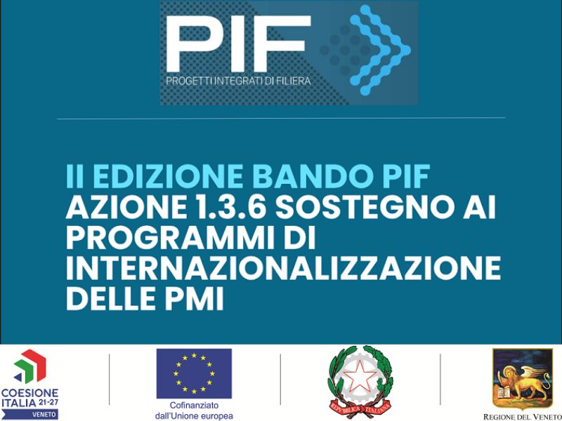 BANDO PIF - PROGETTI INTEGRATI DI FILIERA [SECONDA EDIZIONE]